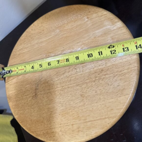 Vintage Solid Oak Wood Lazy Susan Rotating Serving Tray Centre Piece Turntable - Picture 2 of 4